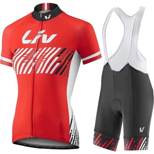 2017 Cycling Jersey New team LIV Short sleeve Roupa Ciclismo Red Cycling Sportswear breathable Bike Cycling Clothing Women shirt
