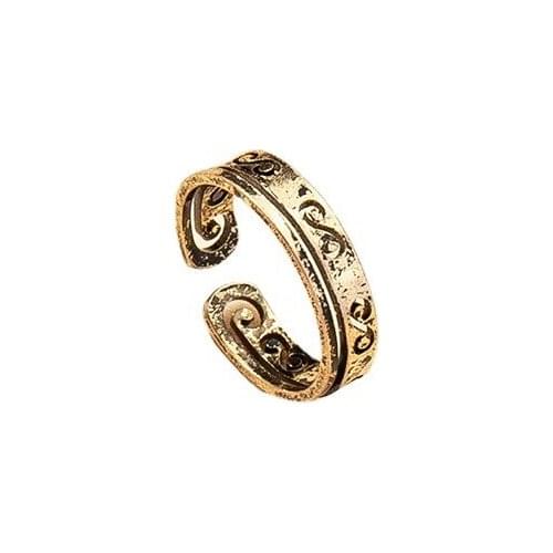 2021 Ins Trendy Antique Metal Flower Minimalism Irregular Finger Knuckle Midi Rings Korean Fashion Women Party Jewelry