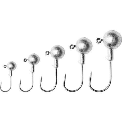 5PCS 2g 3.5g 5g 7g Fishing Hooks Crank Jig Head Hooks Fishhook Lead Jig Lure Hard Baits Soft Worm Fishing Tackle Accessories