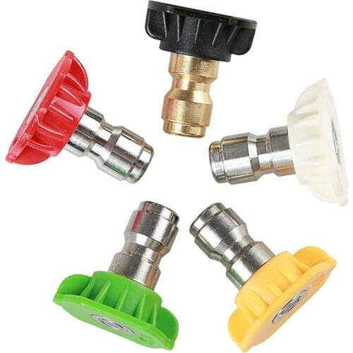 5pcs/Set 1/4" Quick Connector Car Washing Nozzles Metal Jet Lance Nozzle High Pressure Washer Spray Nozzle Car Wash Water Gun