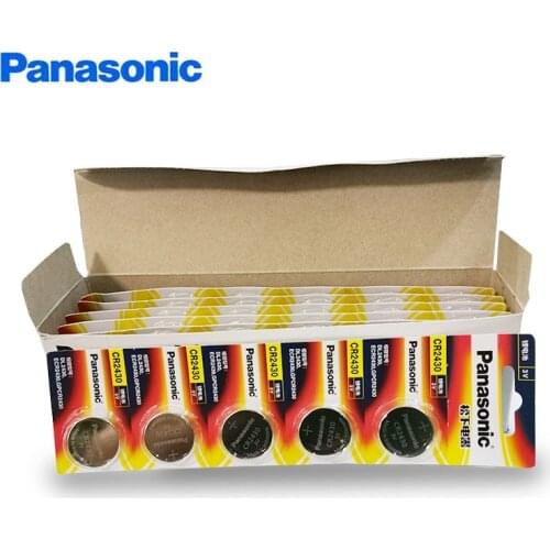 50pcs/lot Panasonic CR2430 Button Cell Batteries 3V Lithium Coin Battery Watch/Toys/Remote Control DL2430 BR2430 KL2430 CR 2430