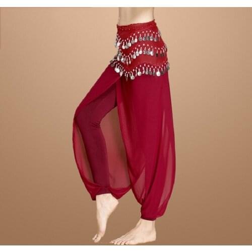 New Belly Dance Costumes Belly Dancing Clothing Oriental Costumes Net Yarn Pants Dance Practice Performance Wear Trousers DN1589
