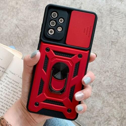 Slide Camera Lens Protection Ring Case for Samsung Galaxy A52 A72 A12 A32 A51 A71 S21 Ultra Plus S20 FE Armor Shockproof Cover