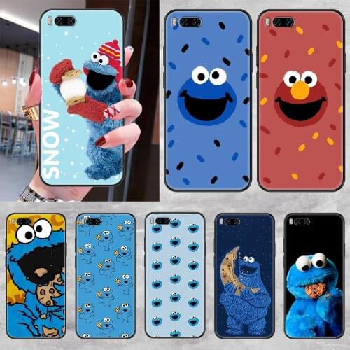Cartoon cookie monster Phone case For Xiaomi Mi Max Note 3 A2 A3 8 9 9T 10 Lite Pro Ultra black 3D coque tpu prime art
