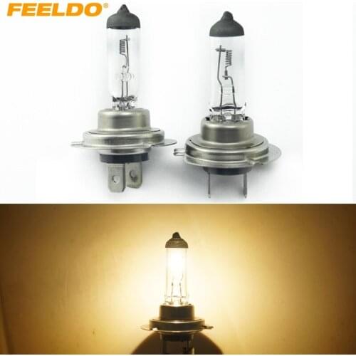 FEELDO 100Pcs Warm White Auto H7 70W/100W Car Headlight Lamp 3000K DC24V #FD-4333