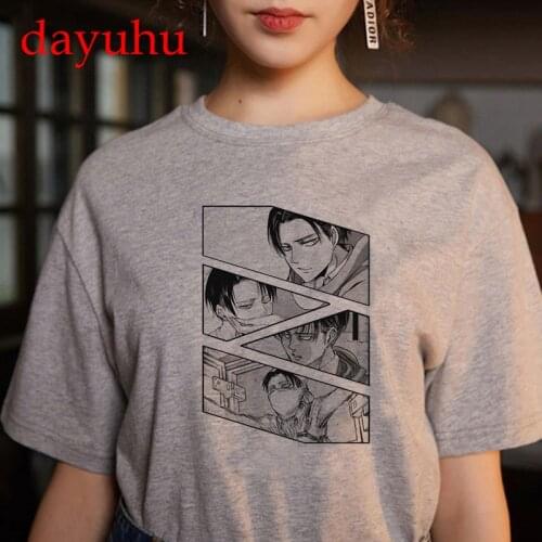 Attack on Titan T-shirt Ackerman Tshirt Unisex Japanese Anime Cool Top Tees Women/men Shingeki No Kyojin T Shirt Female