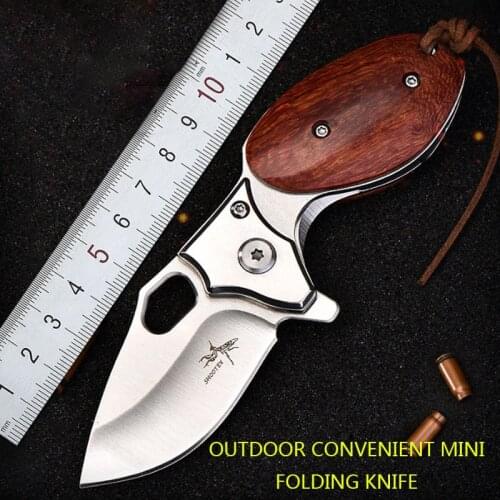 58HRC Pocket Knife D2 Cute Survival Folding Folding Knives Box Cutter Self Defence Damascus EDC Utility Knife cs go
