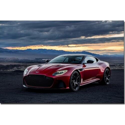 Aston Martin DBS Superleggera Supercar Poster Canvas Cloth Fabric Print Painting Wall Art Pictures For Living Room Decor