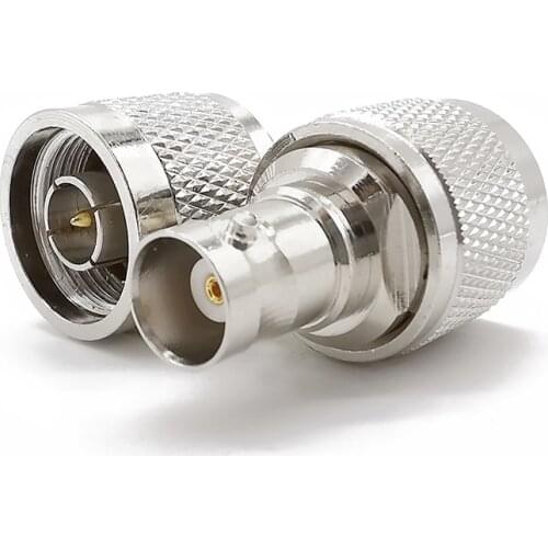 N to BNC Connector BNC Female Jack to N Male Plug RF Coaxial Straight Adapter Connector for CCTV,Mobile Radio Equipment