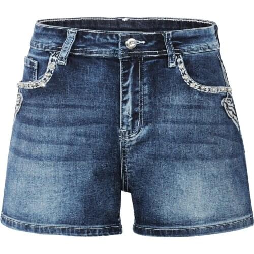 Summer 2021Fashion Denim Shorts Womens Denim Shorts High Waist Shorts Skull Pattern Casual Shorts Pants Woman Summer Shorts