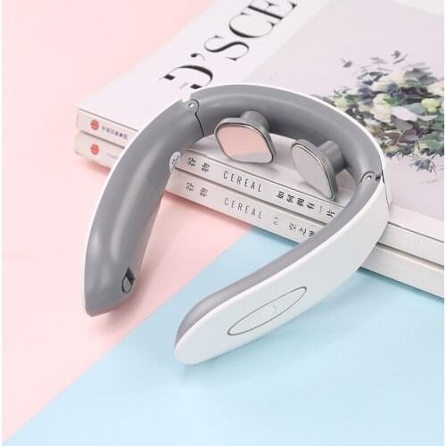 USB Smart Electric Neck Shoulder Massager Pulse Cervical Vertebra Physiotherapy Far Infrared Heating Pain Relief Health Care new