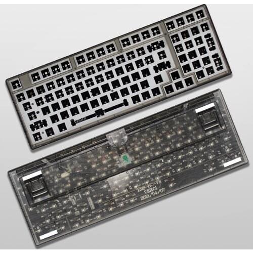 TOM980 RGB Mechanical Keyboard With Switch Type-c Hot Swap PCB Plate Aluminum Postioning Plate Plastic Case DIY Keyboard Kits
