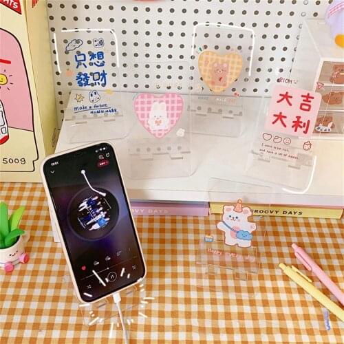 New Arrival Kawaii Portable Mobile Phone Holder Cute Phone Stand Holder Tablet PC Holder Office Stationery Desktop Holder