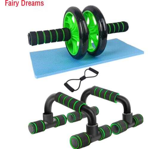 Push Up Stand AB Roller Resistance Bands Sets GYM Fitness Equipment Workout Exercise At Home Sport Bodybuilding Exercise Bars