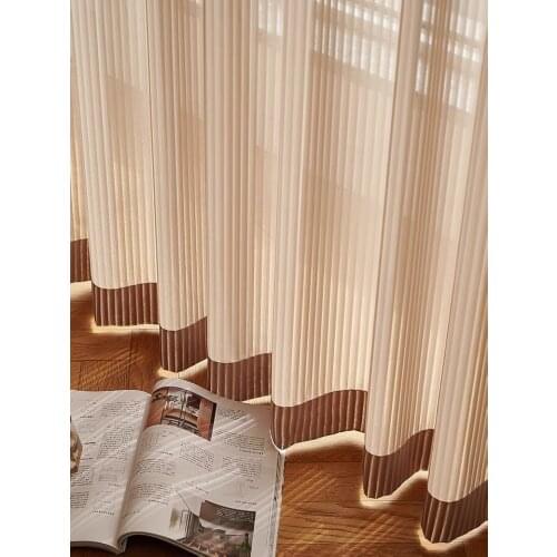 Latest Cheap Eco Linen Soild Light Color Coffee Sheer Window Curtain for Living Room Balcony Chocolate Tulle Cortinas Salon