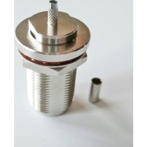 Connector N Female lengthen Body Solder Pin Crimp for RG316 RG174 RG179 LMR100 Cable O-ring Bulkhead Panel Mount Nut RF Adapter