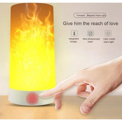 CarLED Flame Effect Fire Light Bulb USB charged Flickering Decorative Flame Atmosphere mood Lamp Artificial vivid fire party