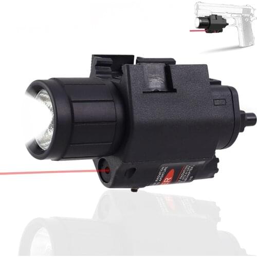 Tactical Weapon Gun Light Red Dot Laser Sight+LED Flashlight 3 Mode Airsoft Pistol Gun Light for 20mm Rail Hunting Accessories