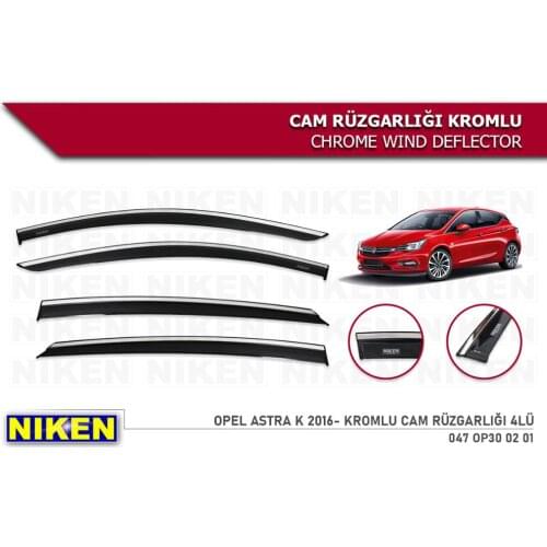 For Opel Astra K Wind Deflector Chrome Rain Window Visors 2016 2017 2018 2019 2020 and 4 Pieces Auto Accessory