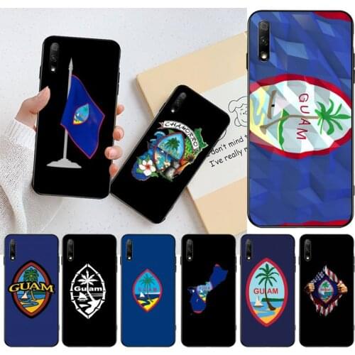 YJZFDYRM Guam National Flag Soft Rubber Phone Cover for Huawei Honor 30 20 10 9 8 8x 8c v30 Lite view pro