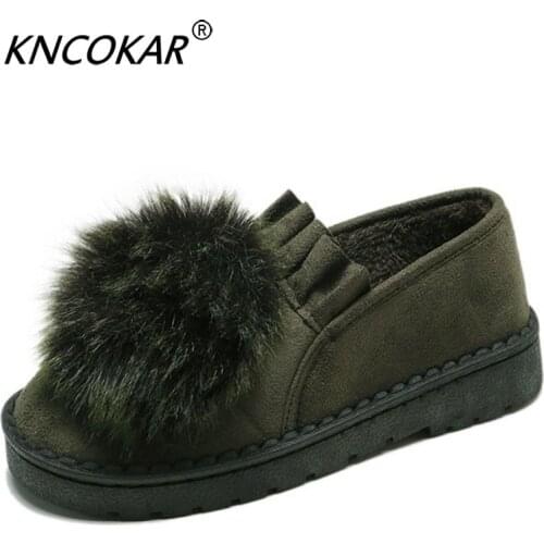 KNCOKAR Winter Womens Snow Boots High Top Waterproof Fashion Womens Cotton Boots Womens Velvet MAO sneakers x1041