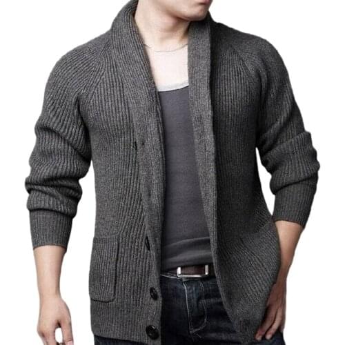 Winter Sweater Men Concise Sweater Coat Cardigan Male Slim Men Button decoration Cardigan Sweater Man Cardigan Men