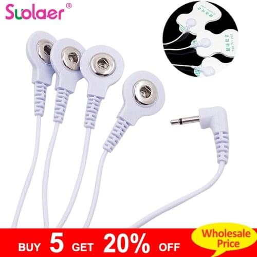 1 PC 4-Way Durable Replacement Electrode Pads TENS Unit Lead Wires Cables for Tens EMS Standard 2.5mm Connection Massage Tools