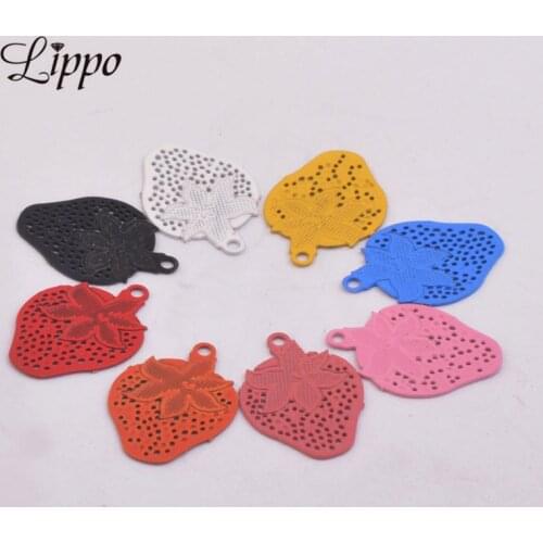 100pcs AC2576 10*14mm Strawberry Pendant Charms DIY Jewelry Accessories Earring Bracelet Necklace Pendant