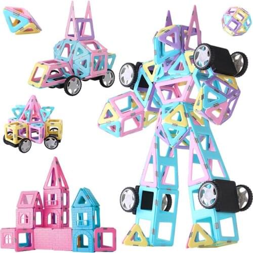 109PCS Big Size Magnetic Designer Construction Set Model&Building blocks Set Magnet Tiles Toys Educational Toys for Boys Gifts