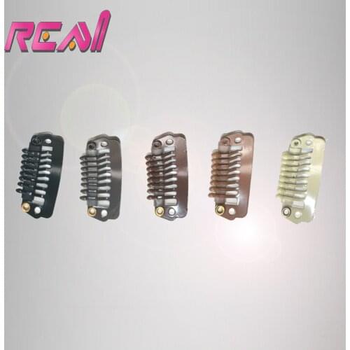 20pcs/pack Wig Clips With Silicone Stainless Steel Hair Snap Clips for Clip In Hair Extensions Wigs Weft, 5 Colors Optional