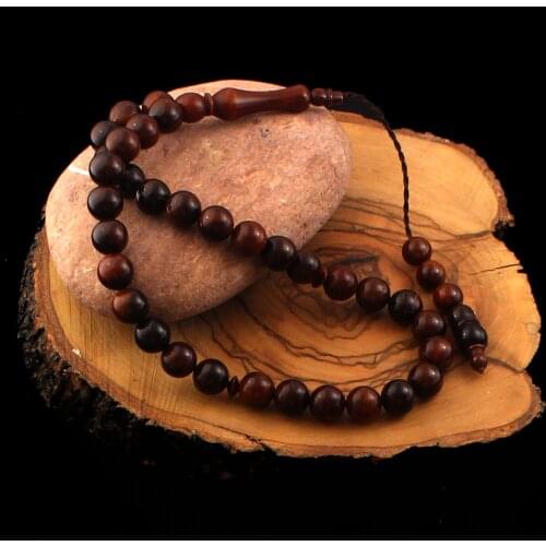 Tasbeeh Tasbih Prayer Muslım Rosary 33 Beads For Men Misbah Bracelet Accessory Beaded Gift Coca Seads Beads Misbah Wood