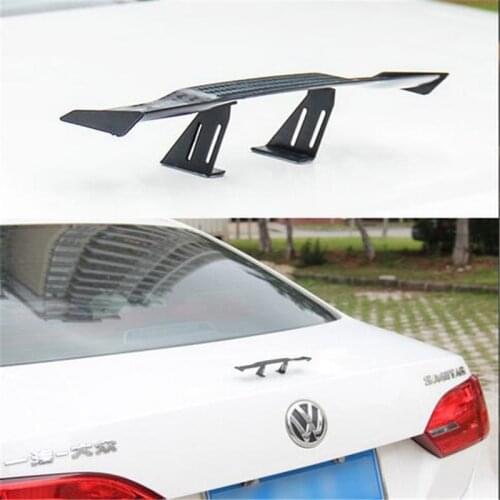 5 x Car Small Rear Tail Aerofoil Wing Spoiler Carbon Fiber Texture Sticker For Cars No Drilling Kit Trim Decoration