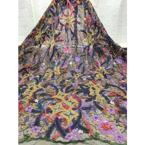 5yards /lot Mixed color sequins strange patterns fashionable new fabric for wedding dress design XC100