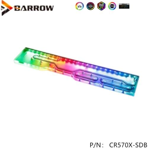 Barrow CR570X-SDB, Corsair 570X/500D chassis RGB waterway board, used for Intel CPU water block and single/dual GPU buildings