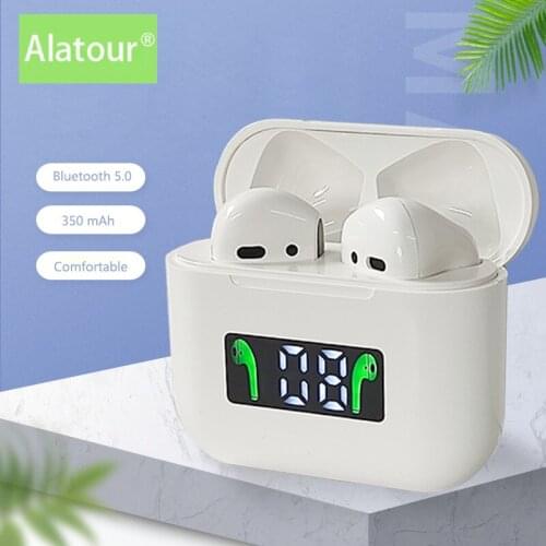 Alatour Wireless Headphones Bluetooth 5.0 Earphones Sport Earbuds Headset With Mic Charging box Headphones For all smartphones