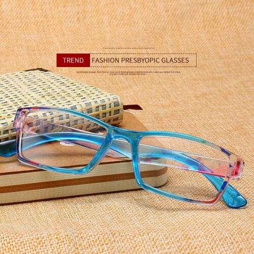 CLARA VIDA 2paires!!! Rectangule Ultralight Frame Men Women Comfortable Spring Legs Reading Glasses +1.0 +1.5 +2.0 To +4.0