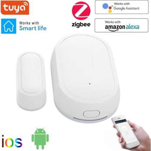 Tuya Smart ZigBee 3.0 Door Sensor Door Open / Closed Detectors Home Alarm Compatible With Alexa Google Home Smart Life Tuya APP