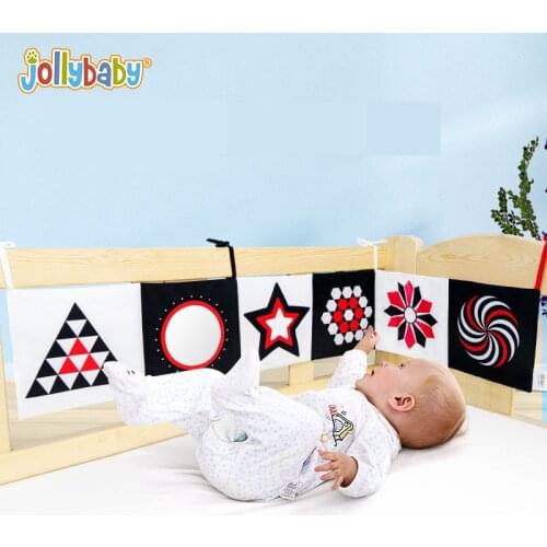 Baby Toys Crib Bumper Newborn Cloth Book Infant Rattles Knowledge Around Multi-Touch Colorful Bed Bumper Baby Toys 0-12 Months