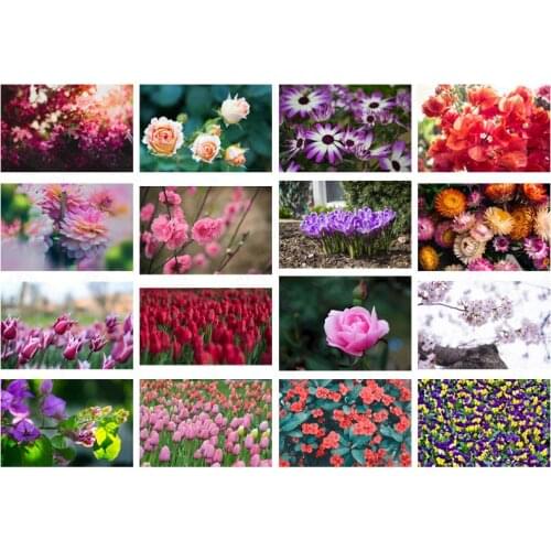 Diy Diamond Painting Colorful Flowers Bud Tulip Sofa Background Wall Painting Beautiful Bedroom Decoration Painting