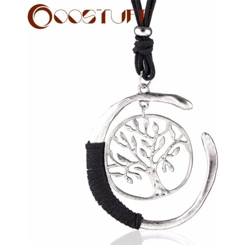 New Women Plant Jewelry Necklaces Vintage Life of Tree Pendant 2021 Long Necklace Women collares mujer choker kolye bijoux femme