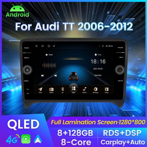 Navifans Android 8.1 For Audi TT 2 8J 2006 - 2014 Car Radio Multimedia Video Player Navigation GPS With Led Camera DVR Carplay