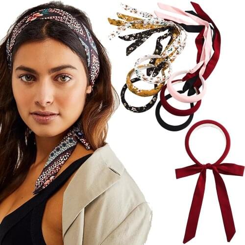 Haimeikang Women Printing Hair Band Bow Braided Hair Headbands New Wide Bezel Headwear Hair Hoop Girls Fashion Hair Accessories