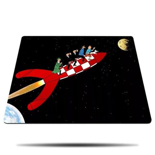 The Adventures Of Tintin Mousepad Anime Mouse Mats Carpets Deskmat Large Mouse Pad Cute Computer Desk Accessories Laptops Gaming