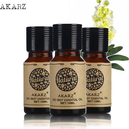 Lavender Jasmine Peppermint essential oil sets AKARZ Famous brand For Aromatherapy Massage Spa Bath skin face care 10ml*3