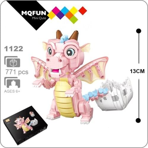 LOZ kawaii cute Pink Dinosaur Baby Small Particles Assembled Puzzle Building Blocks Mini Assembled educational Toys for Children