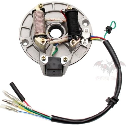 Magneto Stator Plate For 50cc 70cc 90cc 110cc 125cc Kick Start Pit ProTrail Dirt Bike ATV Quad LIFAN JH70 Flywheel Stators