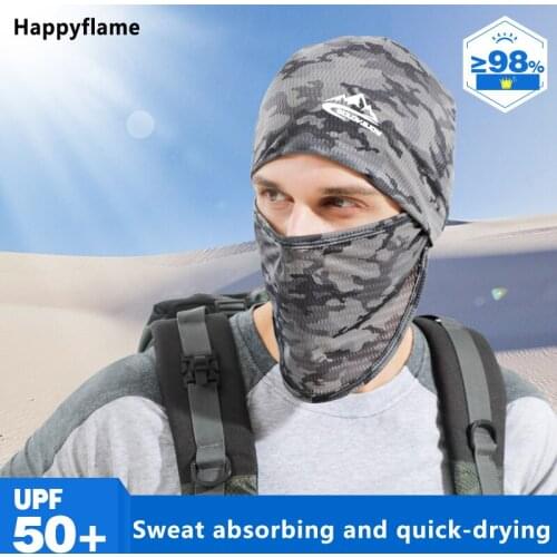 Motorcycle Balaclava Full Face Cover Outdoor Windproof Ice Silk Breathable Mesh Cycling Biker Anti-UV Men Helmet Riding Headgear
