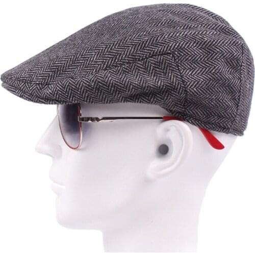 2019 Men Autumn Winter Warm Berets Driving Golf Cap Casual Cabbie Newsboy Hat Flat Cap