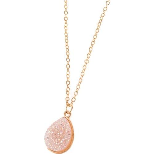 New creative items WISH hot sale simple drop pendant fashion sweet crystal cluster necklace