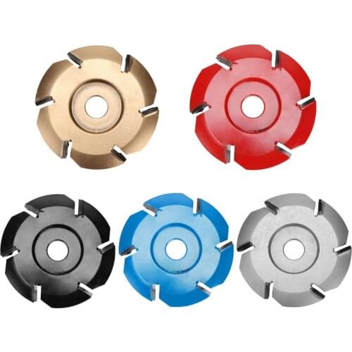 New Six Teeth Wood Carving Disc Tool Milling Cutter for 16mm Aperture Grinding Wheel Angle Grinder Diameter 90mm Polishing Tools